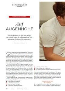 Schwerpunkt Gesprächsführung: Auf Augenhöhe
